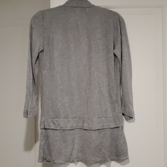 Joan Vass Tiered Open Front Cardigan - Picture 2 of 4